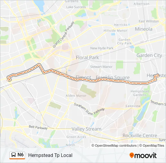 N6 Bus Line Map