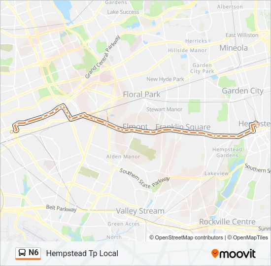 N6 Bus Line Map