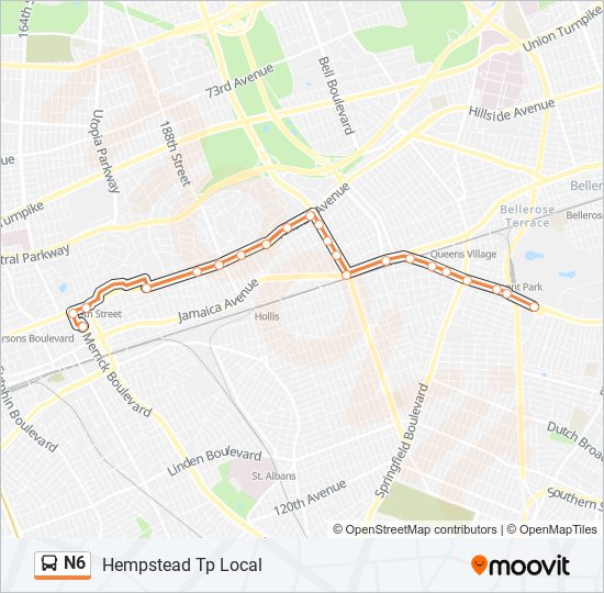 N6 bus Line Map