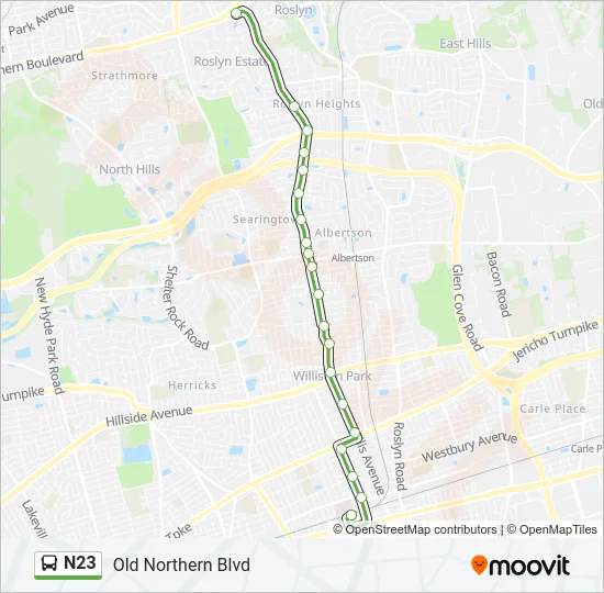 N23 Bus Line Map