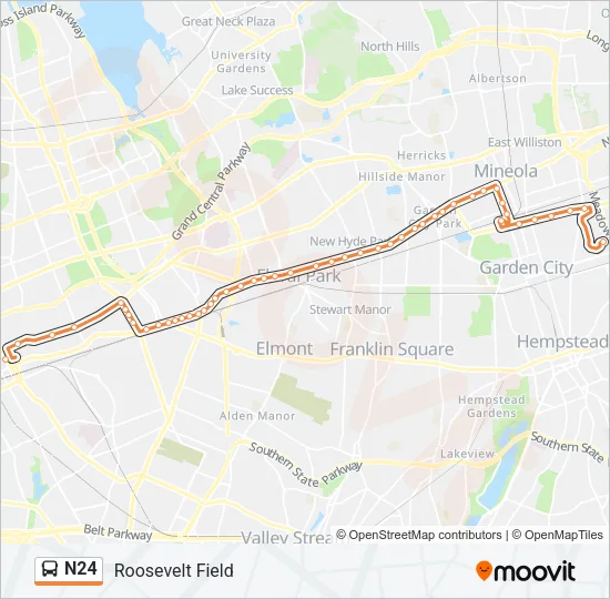 N24 Bus Line Map