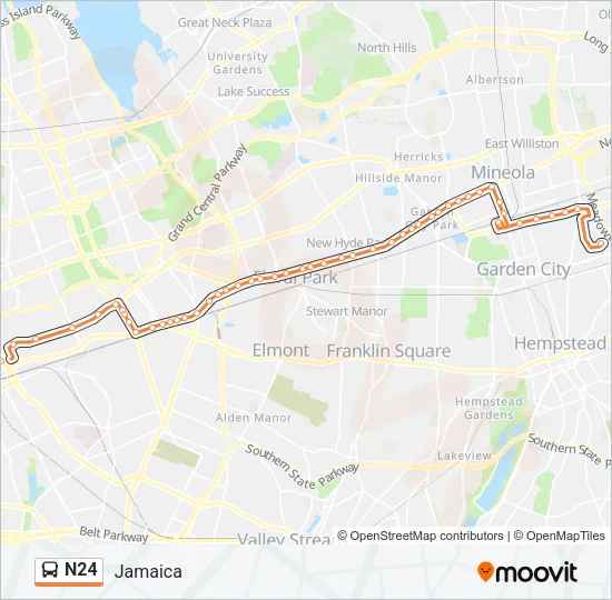 N24 Bus Line Map