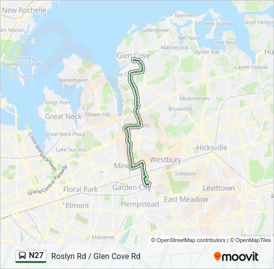 N27 Bus Line Map