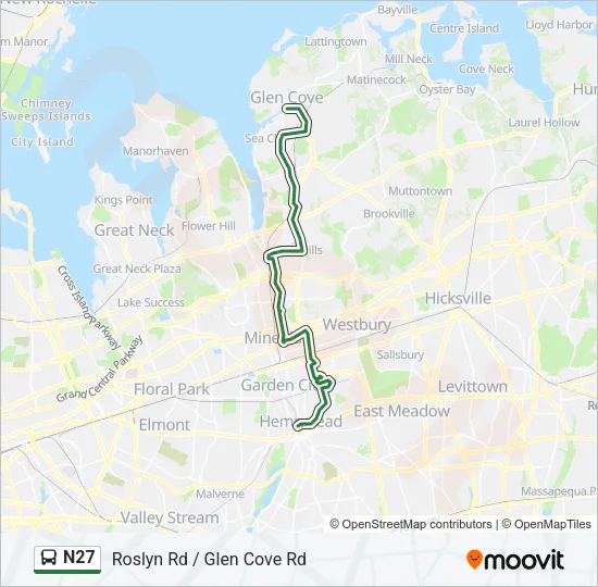 N27 Bus Line Map