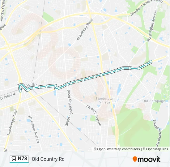 N78 Bus Line Map