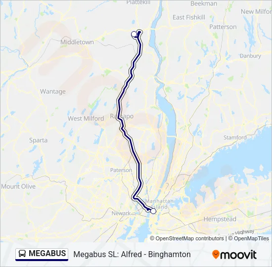MEGABUS Bus Line Map