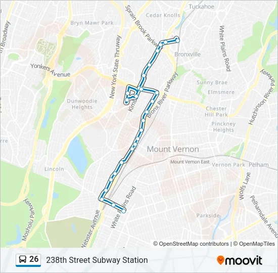 26 Bus Line Map