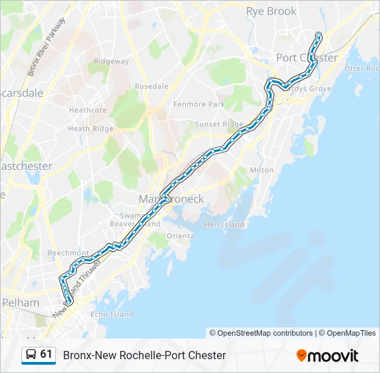 61 Route: Schedules, Stops & Maps - New Rochelle Transit Center Lane D