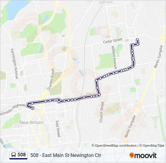 508 Bus Line Map