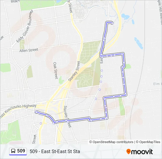 509 Bus Line Map
