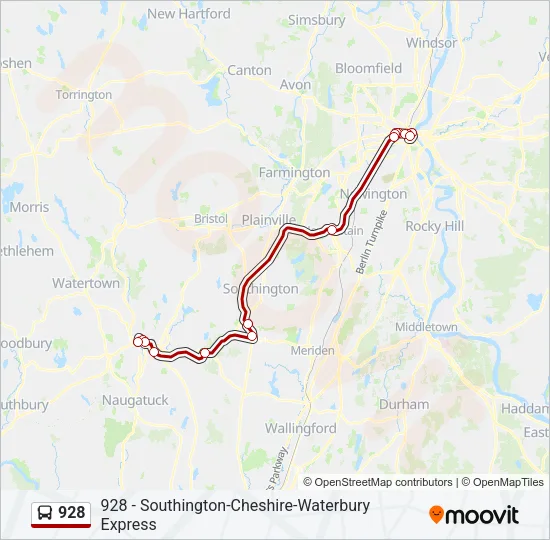 928 Bus Line Map