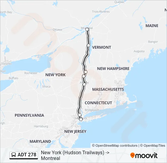 ADT 278 Bus Line Map