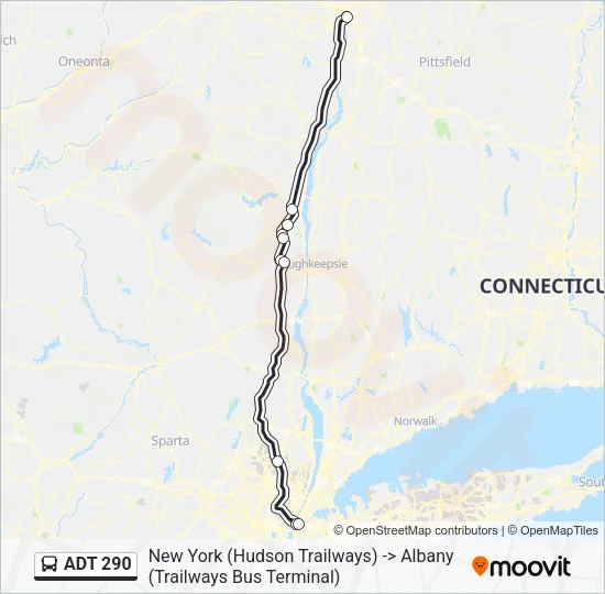 ADT 290 Bus Line Map