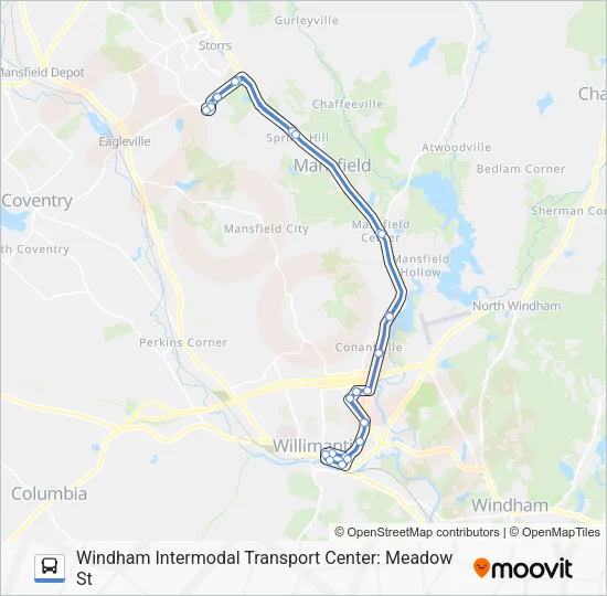 Mapa de 674C de autobús