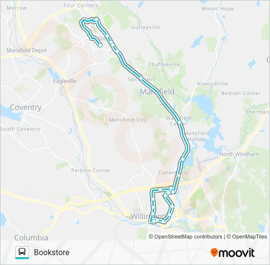 Mapa de 674D de autobús