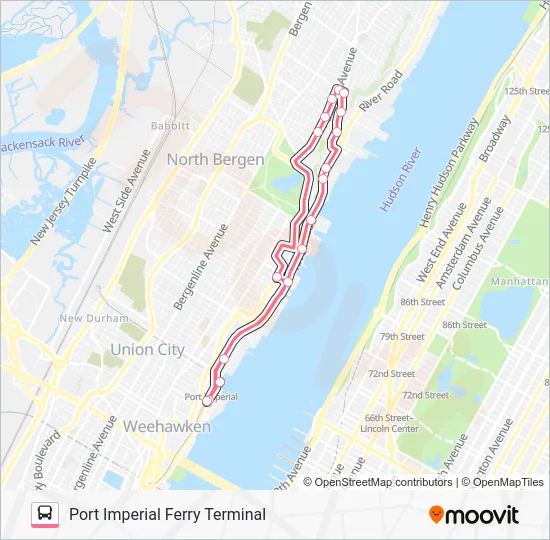JKF BLVD./GORGE RD Bus Line Map