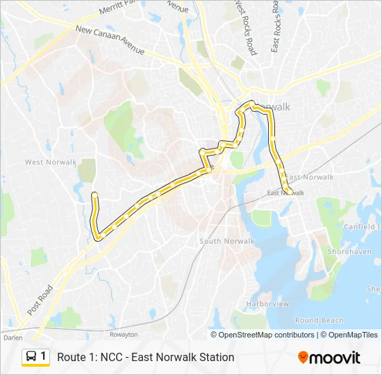 1 Bus Line Map