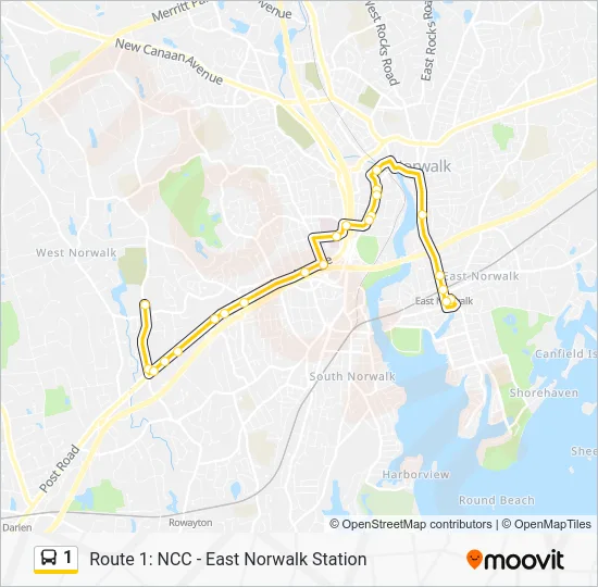 1 Bus Line Map