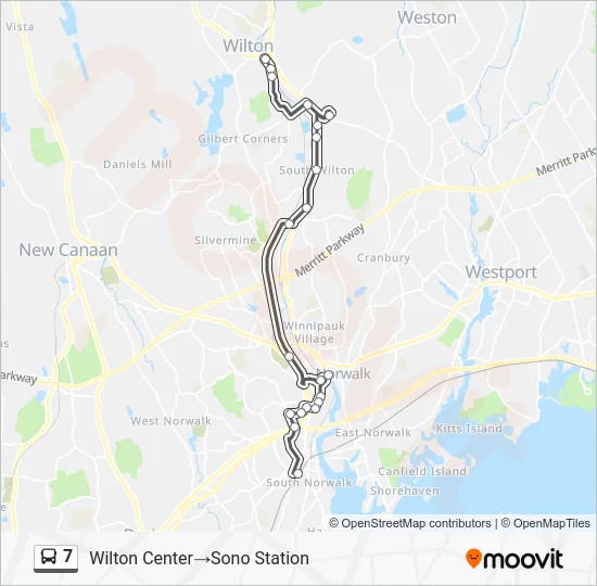 7 Bus Line Map