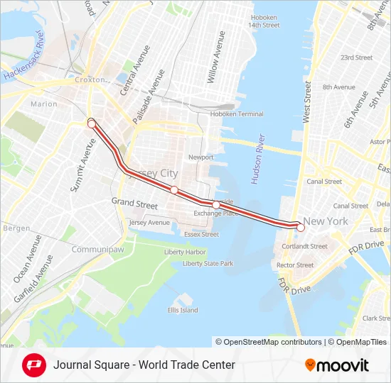 RED Route: Schedules, Stops & Maps - Journal Square - World Trade ...