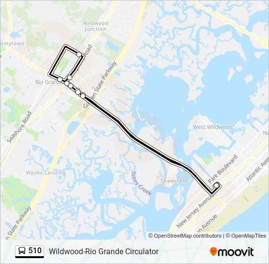 510 Bus Line Map