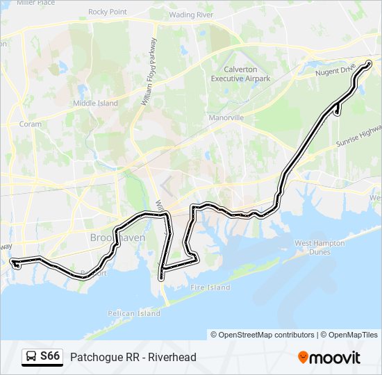 s66 Route Schedules, Stops & Maps Patchogue Rr Via Montauk Hwy (Updated)