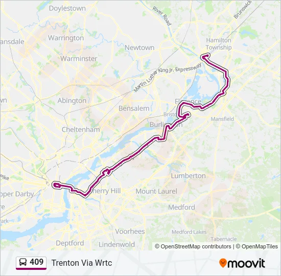 409 Bus Line Map