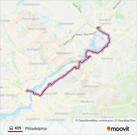 409 Bus Line Map