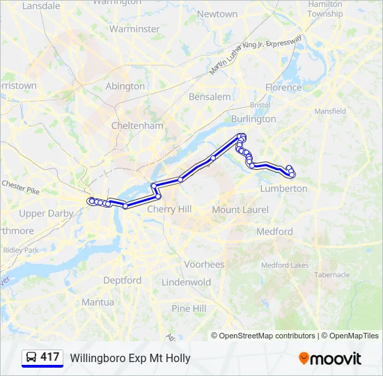 417 Bus Line Map