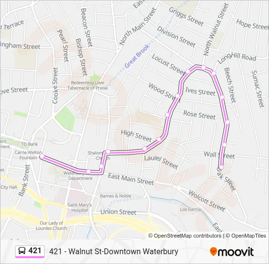 Ruta 421: horarios, paradas y mapas - 421 - Walnut St-Downtown ...