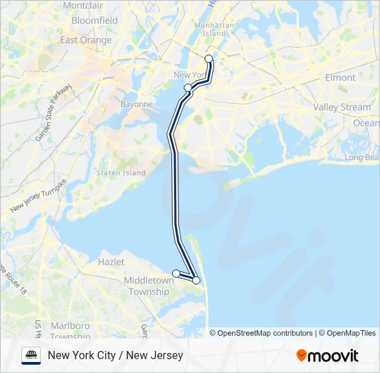 SEASTREAK Ferry Line Map