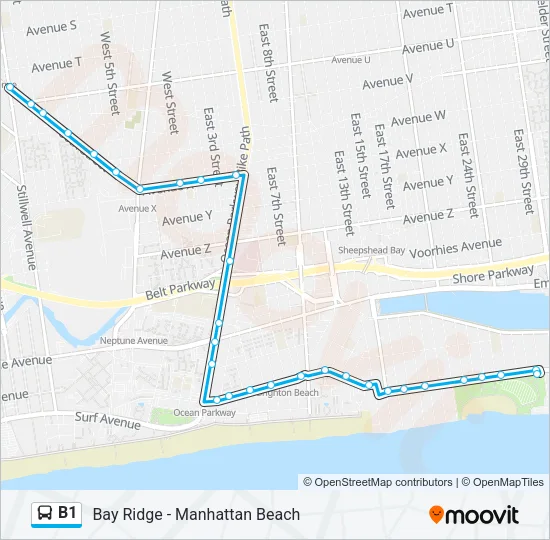 B1 Bus Line Map