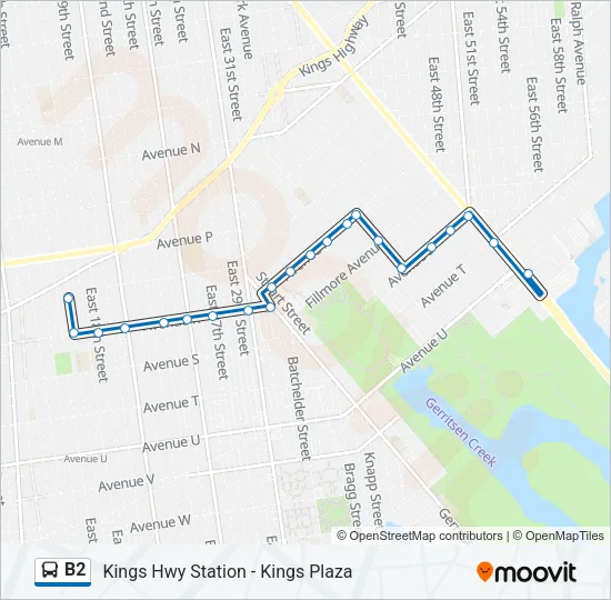 B2 Bus Line Map