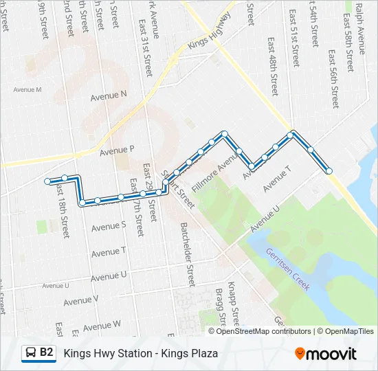 B2 Bus Line Map