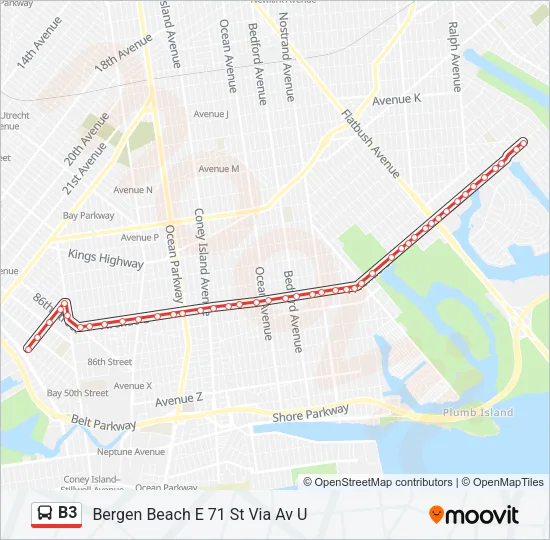 B3 Bus Line Map