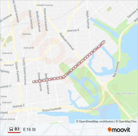 B3 Bus Line Map