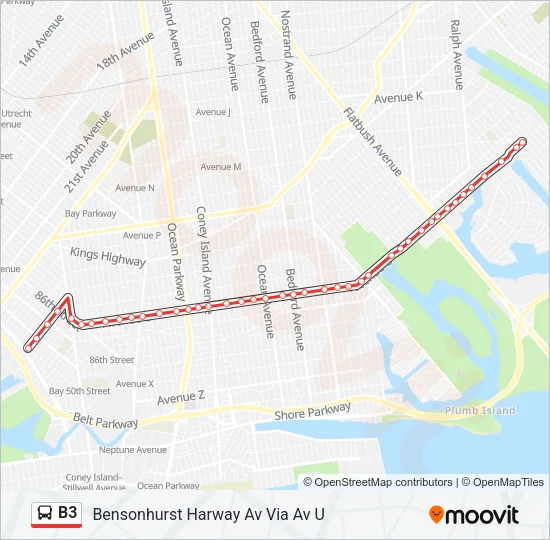 B3 Bus Line Map