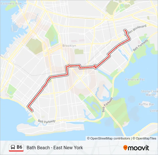 B6 Bus Line Map