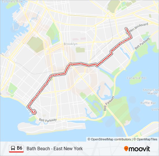 b6 Route: Schedules, Stops & Maps - Limited Bensonhurst - 25 Av Cropsey ...