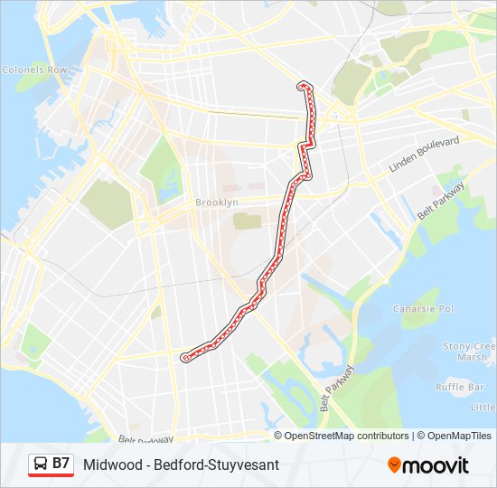 B7 bus Line Map