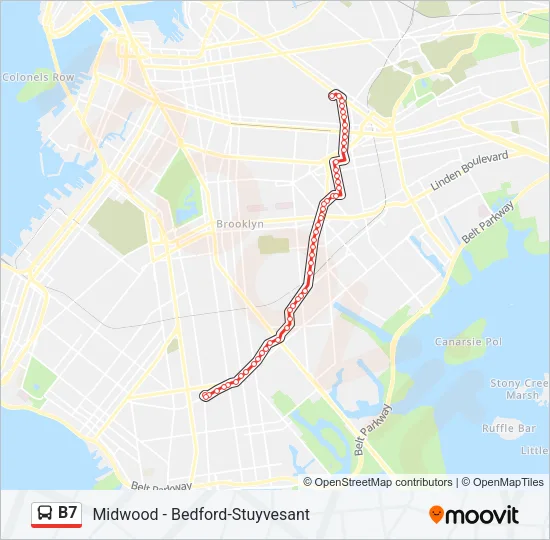 B7 Bus Line Map