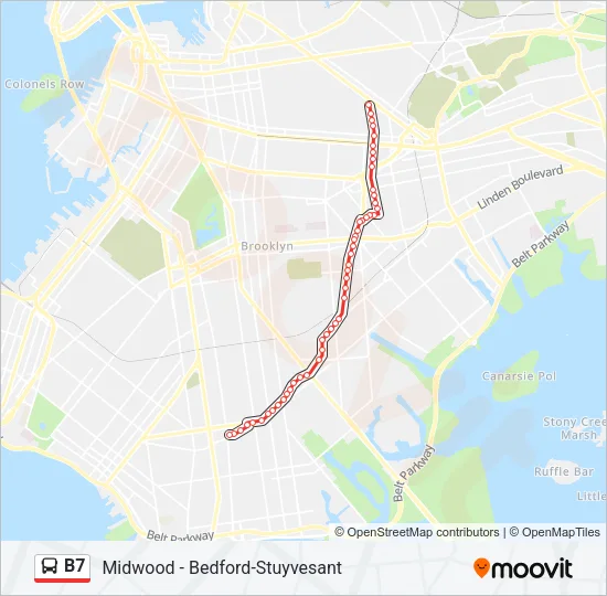 B7 Bus Line Map