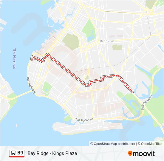 B9 Bus Line Map