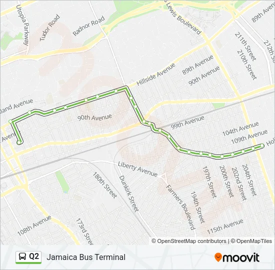 Q2 Bus Line Map