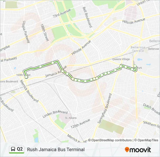 Q2 Bus Line Map