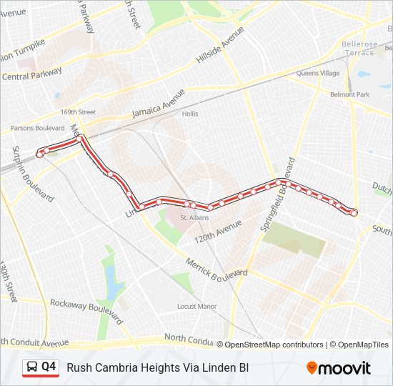 Q4 Bus Line Map