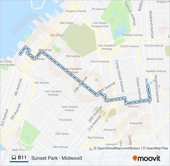 b11 Route: Schedules, Stops & Maps - Sunset Park 1 Av-58 St (Updated)