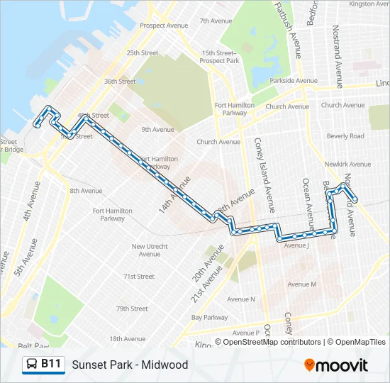 B11 Bus Line Map