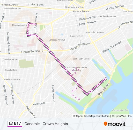 B17 Bus Line Map
