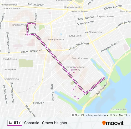 B17 Bus Line Map